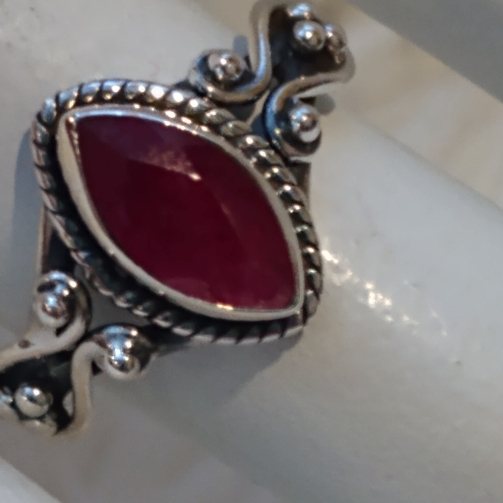 Solid .925 Natural Ruby Ring!!